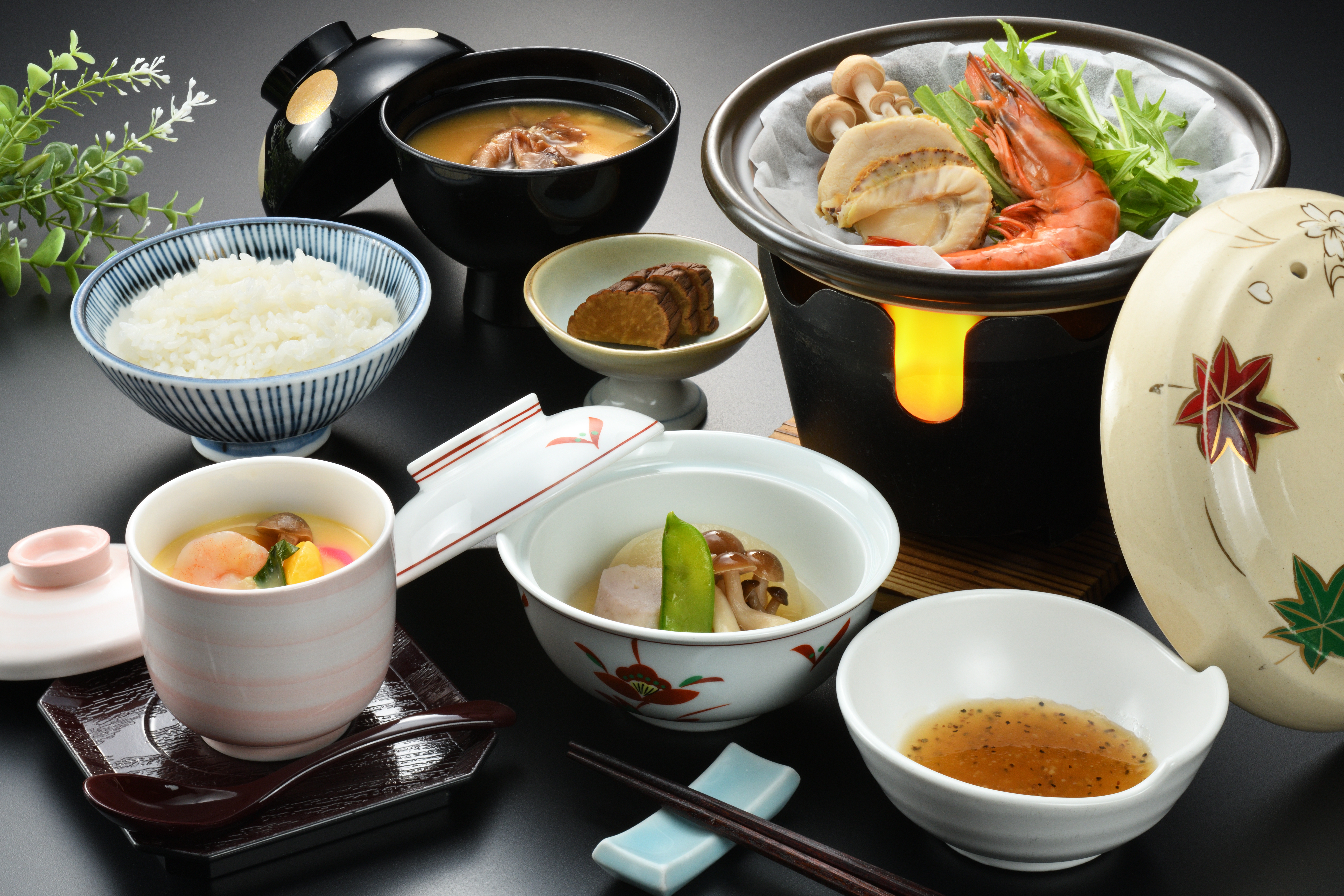 秋の宮山荘 お食事例