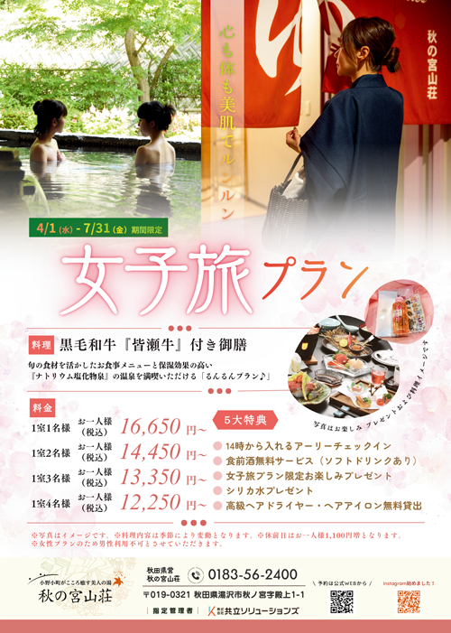 女性限定プラン チラシ